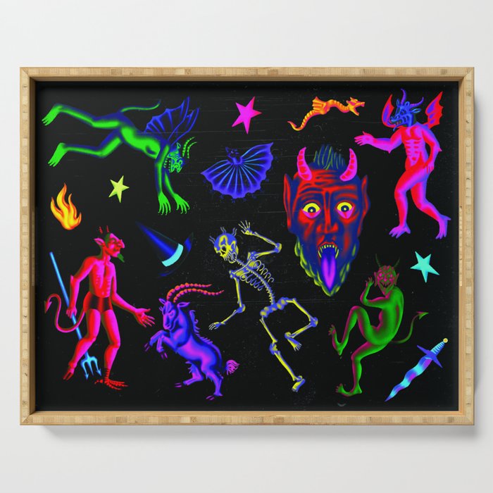 Neon Demons Serving Tray