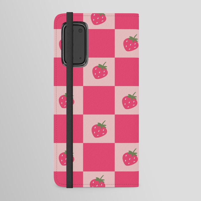 Cute strawberry pattern Android Wallet Case