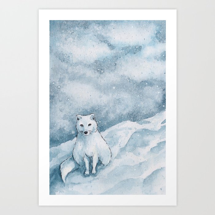 arctic fox painting