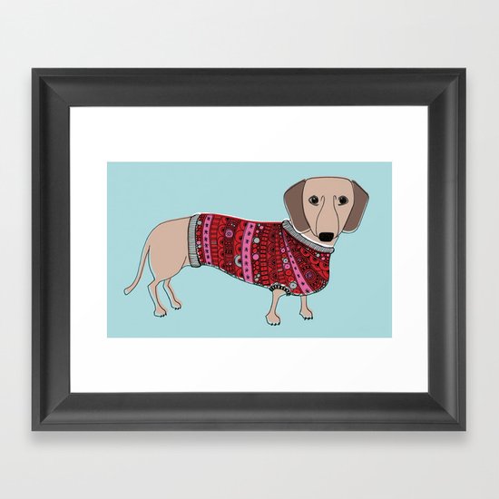 Sausage Dog Framed Art Print