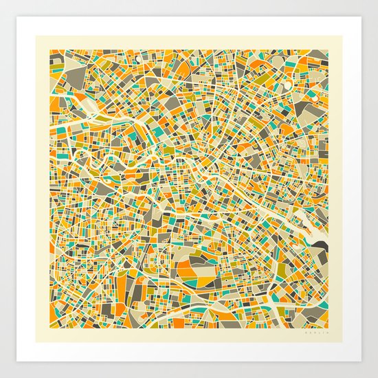 Berlin Map Art Print