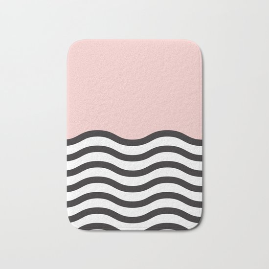 Waves of Pink Bath Mat