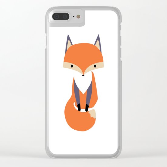 Little Fox Illustrion Clear iPhone Case