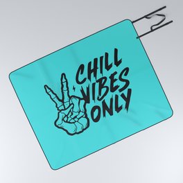 Chill Vibes Only (Aqua) Picnic Blanket
