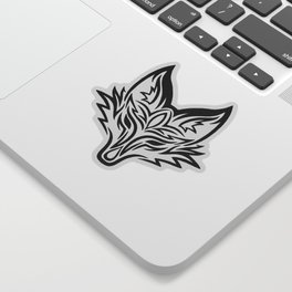 Tribal Fox Head Sticker