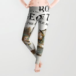Alice In Wonderland -Colors- Tea Party - You're Entirely Bonkers - Quote Leggings
