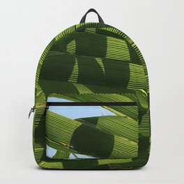 Sophisticated Fan Palm Leaf Exotic Geometric Photo Backpack