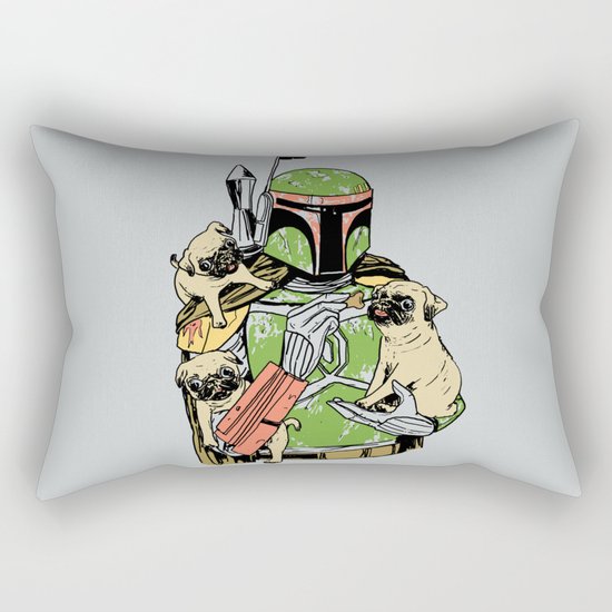 Pug Hunter Rectangular Pillow