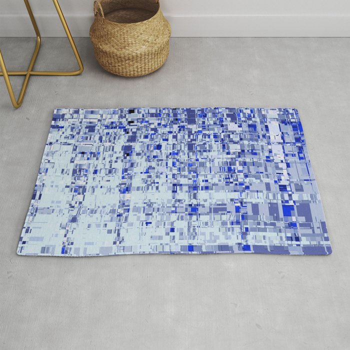 Abstract Architecture Blue Rug