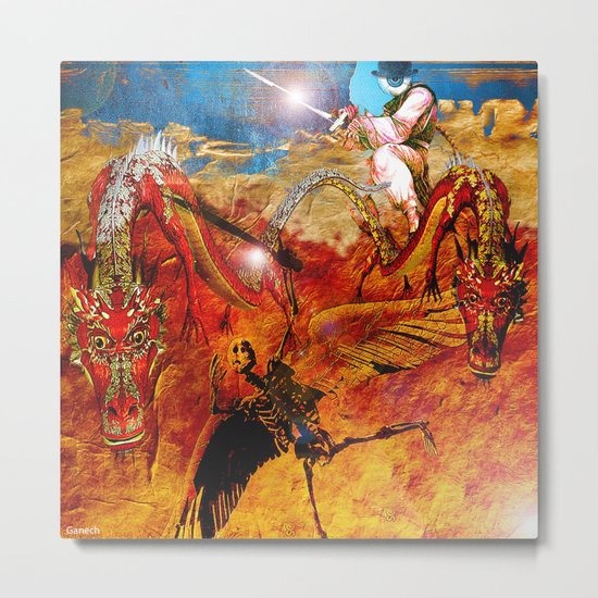 Monsieur Bone " The guardian of the abysse". Metal Print