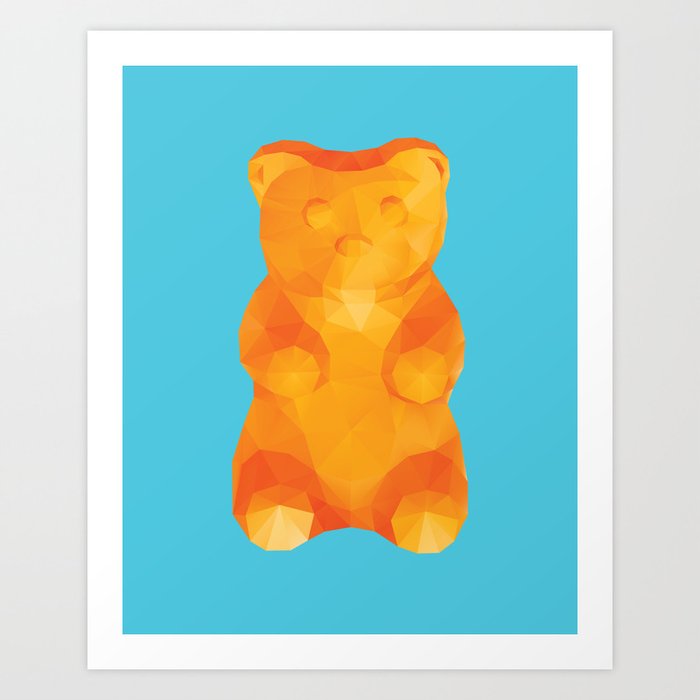 Gummy Bear Polygon Art Art Print