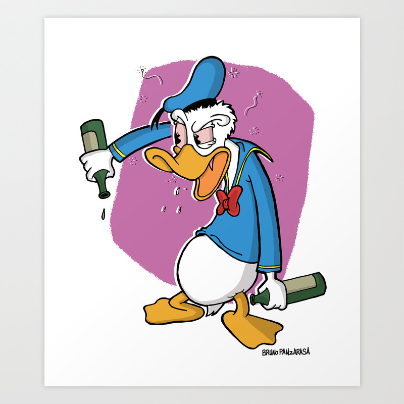 Drunken Duck Art Print By Siberiano Society6