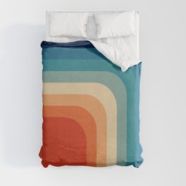 Retro 70s Color Palette III Duvet Cover | Geometric, Grain, Curated, Noise, Geometry, Old, Texture, Digital, Halftone, Trendy 