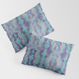 Teal and Purple boho pearls Pillow Sham
