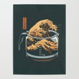 The Great Wave of Coffee Poster