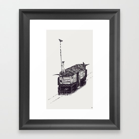 Knife Down, Wings Open Framed Art Print
