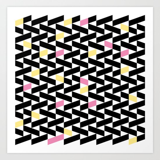 Black Pattern Art Print