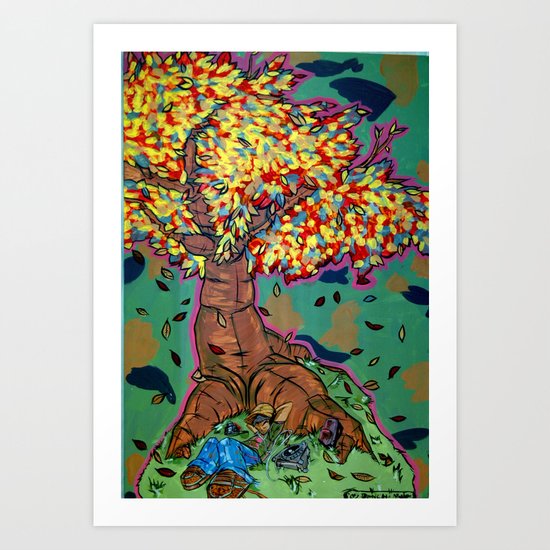 green tree Art Print