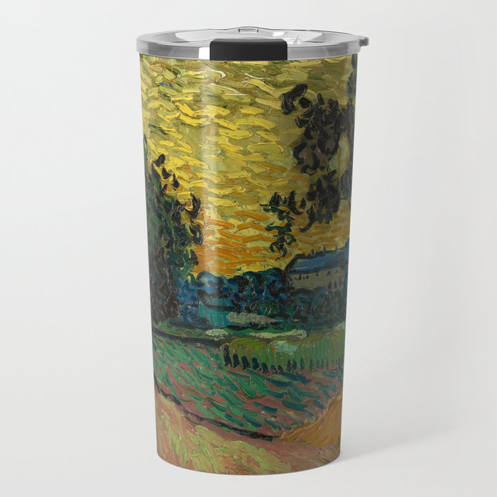 Vincent Van Gogh - Landscape at twilight Travel Mug