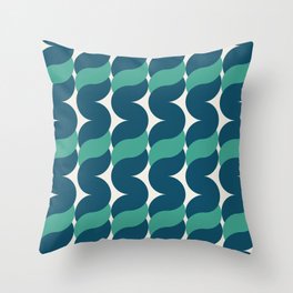 Large Ropes in Navy Blue Throw Pillow
