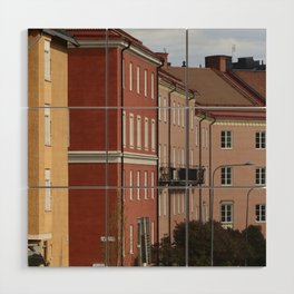 Stockholm facades Wood Wall Art