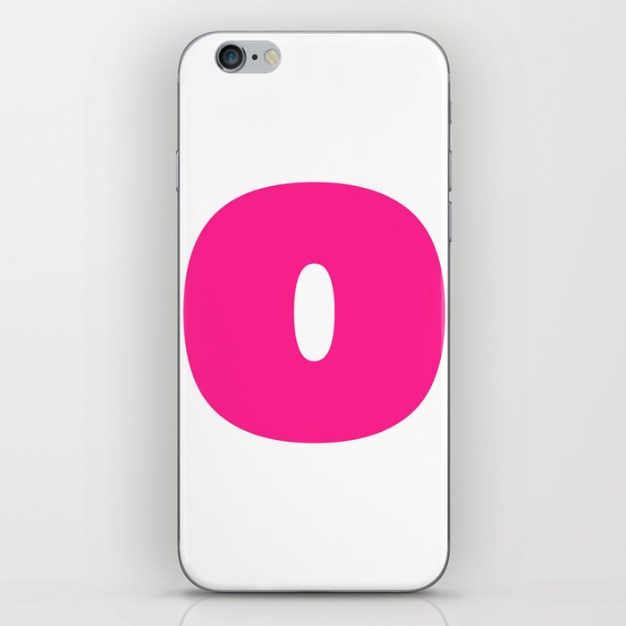 o (Dark Pink & White Letter) iPhone Skin