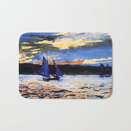 Winslow Homer's Gloucester Sunset nautical maritime landscape painting with sailboat - sailing Bath Mat | Lakesuperior, Painting, Newport, Capecod, Sanfranciscobay, Rockport, Gloucester, Floridakeys, Massachusetts, Gulfofmexico 