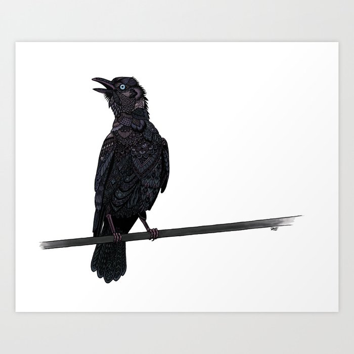 Verklempt Crow Art Print