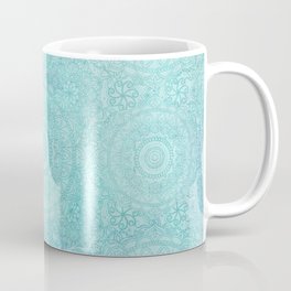 Pastel Teal Mandala Meditation Pattern Coffee Mug