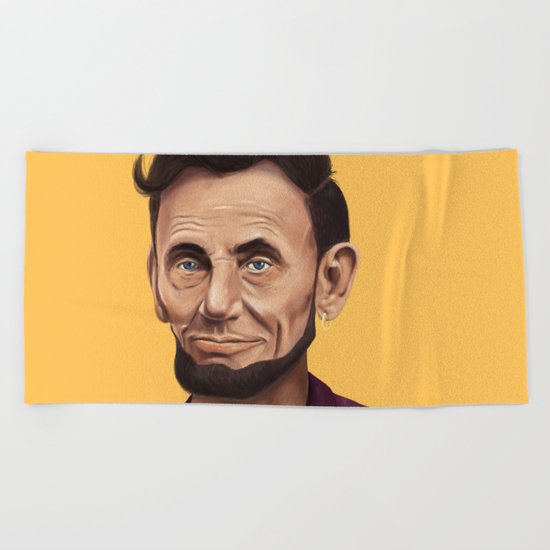 Hipstory - Abraham Lincoln Beach Towel