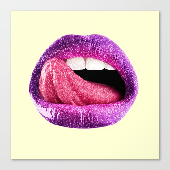 GLITTER KISS Canvas Print