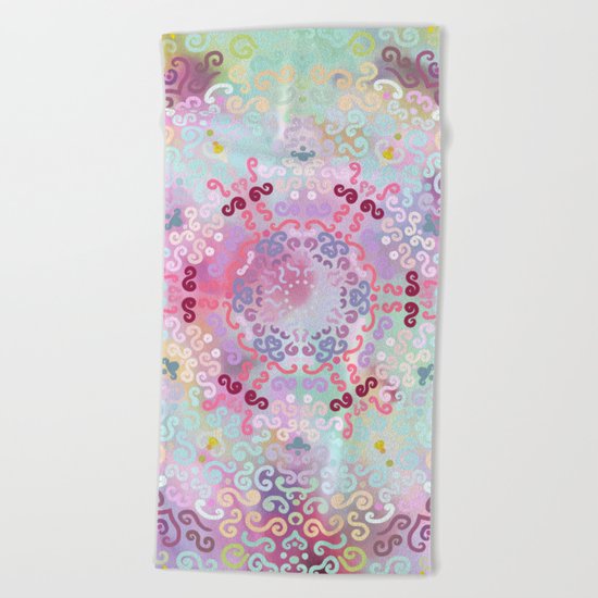 Quantum Mandala Beach Towel