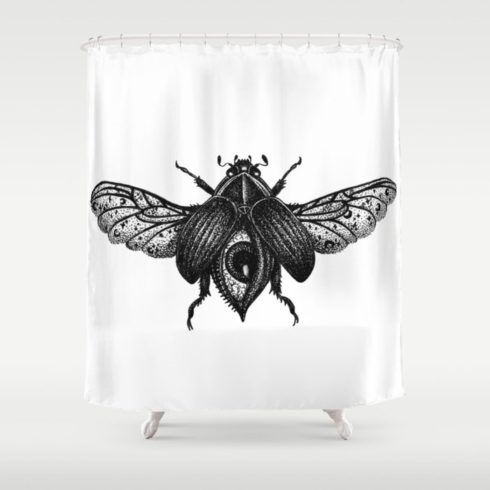 All-Seeing Scarab Shower Curtain