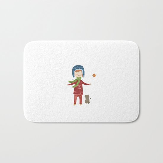 A BIRD IN LOVE Bath Mat