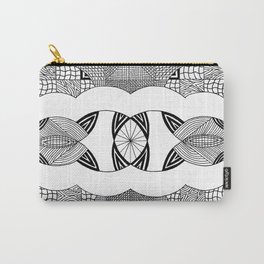 Blank Spaces Carry-All Pouch | Pattern, Black and White, Illustration, Abstract 
