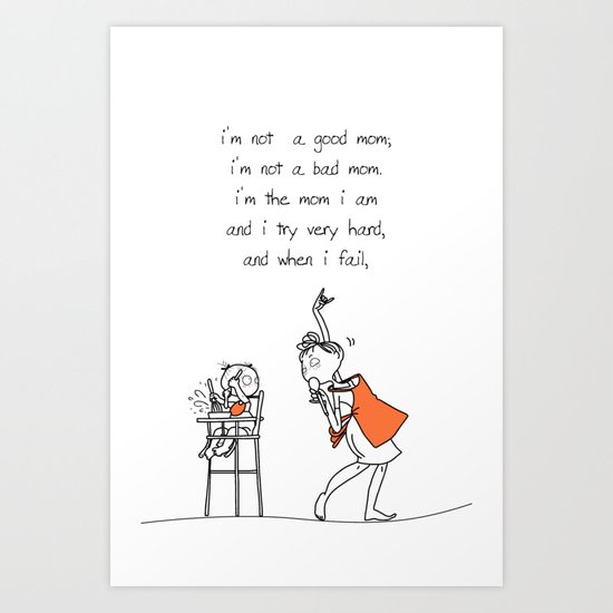 Quotes I M Mom Art Print By Lamj Design Society6