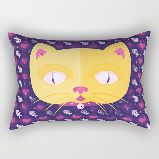 Silly Kitty Rectangular Pillow