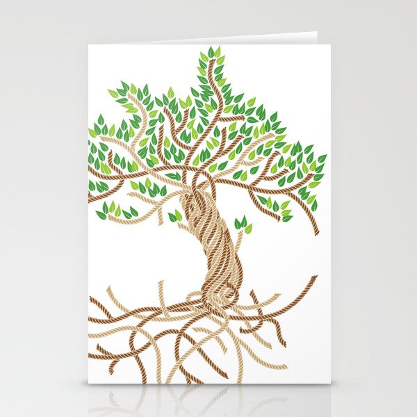 Rope Tree of Life. Rope Dojo 2017 white background Stationery Cards by  Midori