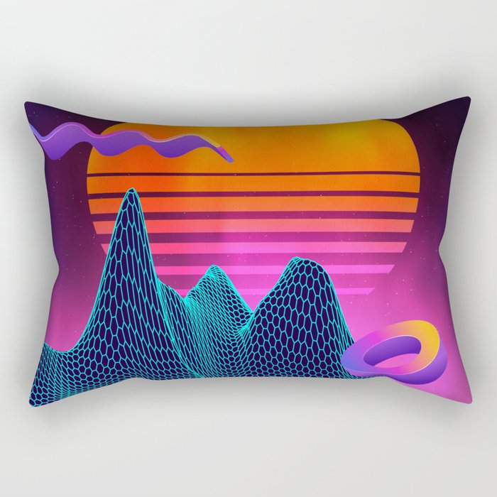 Neon sunrise #1 Rectangular Pillow