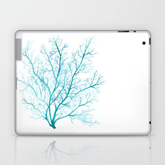 Blue sea fan coral Laptop & iPad Skin