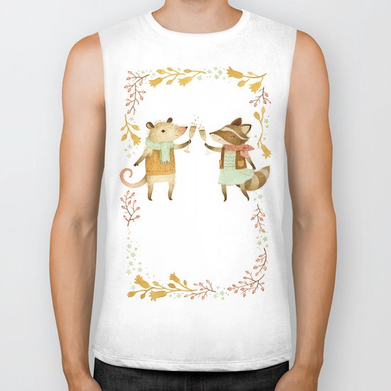 Cheers! From Pinknose the Opossum & Riley the Raccoon Biker Tank