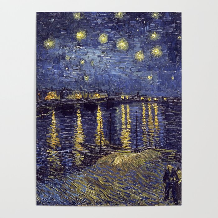 Van Gogh starry night over the Rhone Tapestry Wall Hanging Decor Art Print TW 