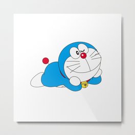 Doraemon Throw Pillow Metal Print | Hdr, Pastel, Ink Pen, Typography, Graphite, Graphicdesign, Watercolor, Street Art, Pattern, Mosaic 