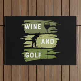 Wine And Golf Outdoor Rug