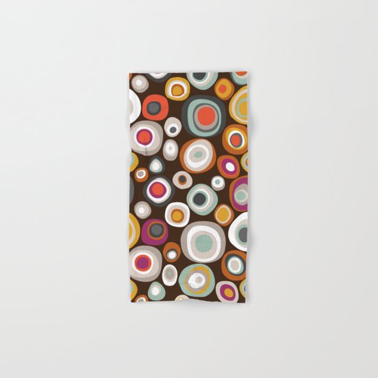 veneto boho spot chocolate Hand & Bath Towel