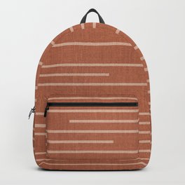 Geometric Art, Colorful Stripes, Terracotta Backpack