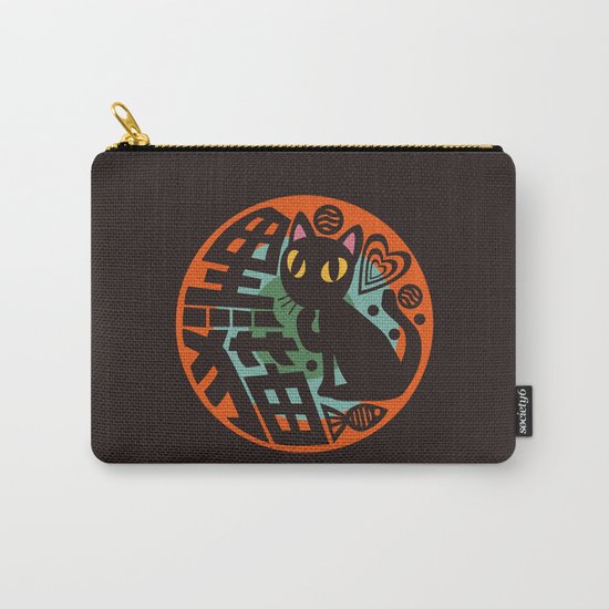 Black Cat Carry-All Pouch