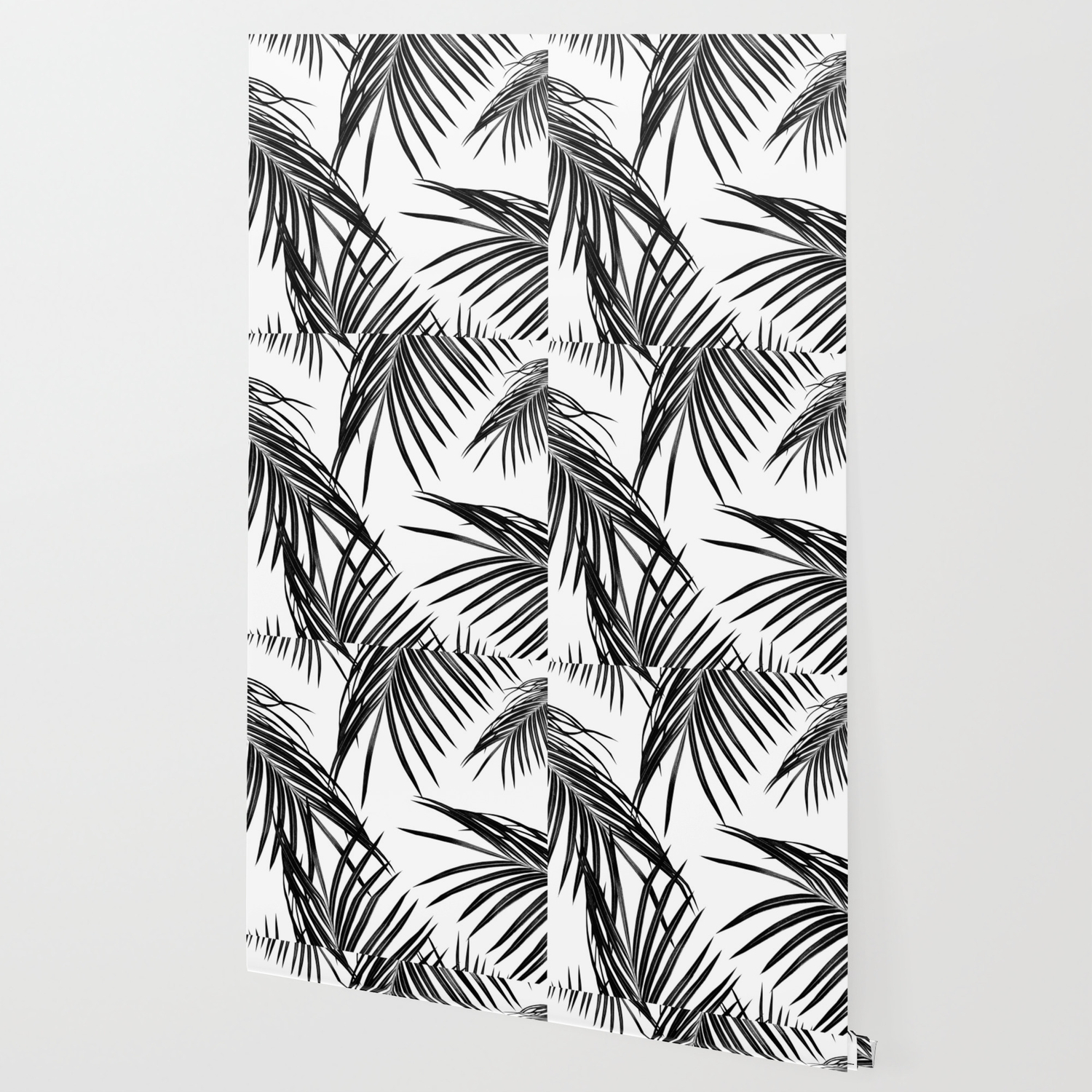 Black Palm Leaves Dream 1 Tropical Decor Art Society6 Wallpaper By Anitabellajantz Society6