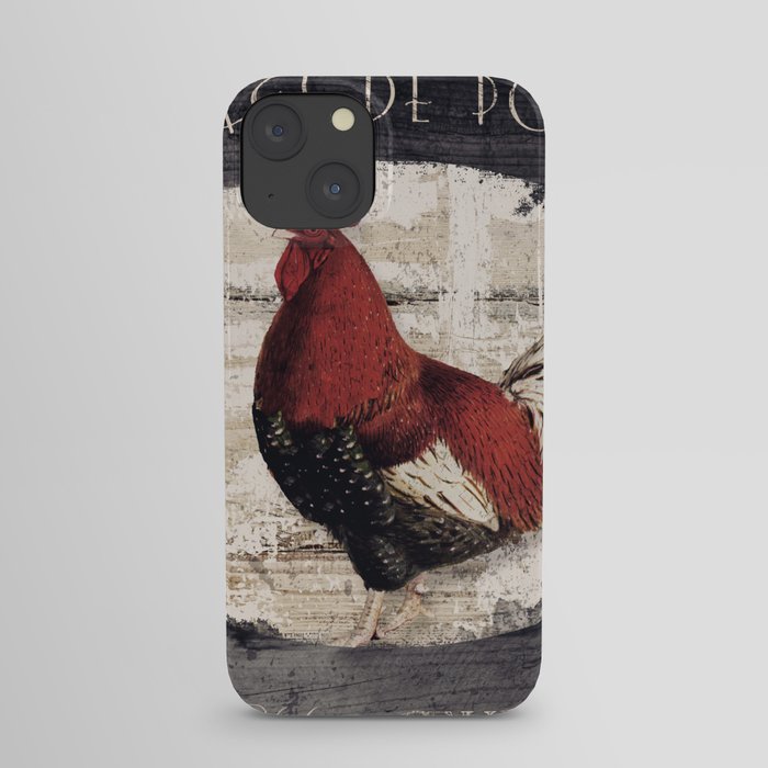 Vintage French Farm Sign Rooster iPhone Case