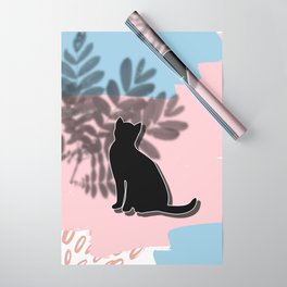 Folk Cat Illustration  Wrapping Paper